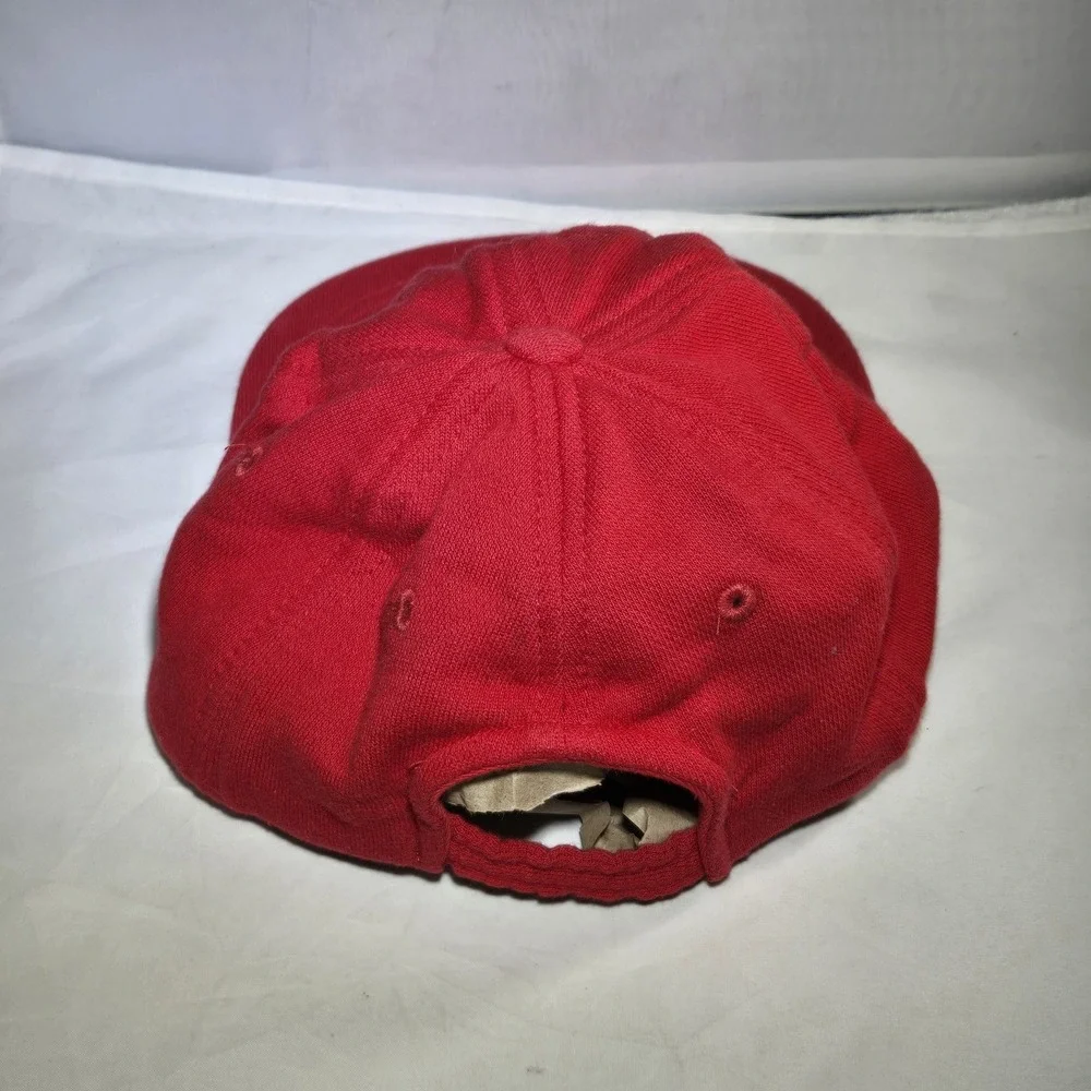 VINTAGE Banana Republic‎ Hat Cap Fitted Medium/Large Red Fleece Logo